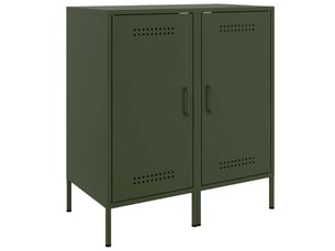 Buffets 2 pcs - bahut - meuble de rangement vert olive 36x39x79 cm acier