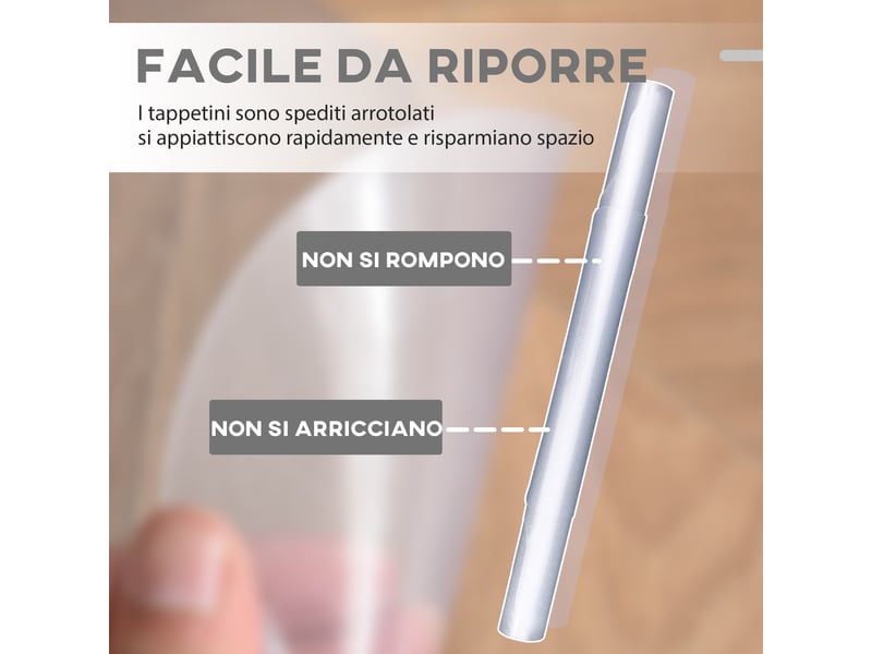  Protection de sol en plastique pour chaise de bureau, 90 x 120 cm, transparente  - Conforama E