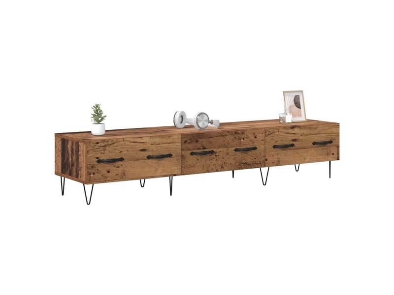  Meuble tv - banc tv - meuble de rangement 150 x 36 x 30 cm bois ancien bois d'ingénierie  - Conforama C
