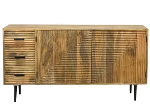 Buffet 2 porte(s)  3 tiroir(s) FINEBUY  - 160 cm coloris bois clair 