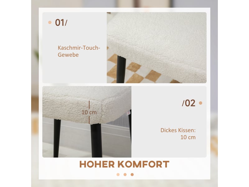  Repose-pieds carré tabouret dressing look cachemire avec pieds en acier pour salon chambre crème 42x42x47cm 838-336V00CW - Conforama D