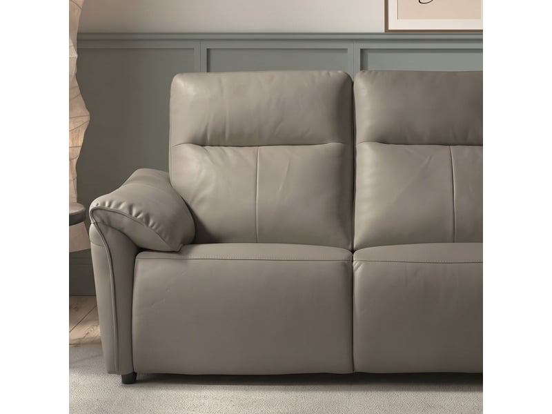  Canapé 2 places fixe tissu cuir gris éléphant - balco BALCO - Conforama D