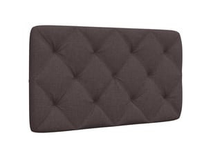 Coussin de tête de lit marron foncé 80 cm tissu cf55959