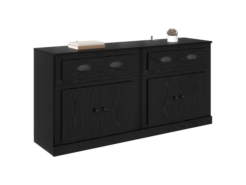  Buffet - bahut - meuble de rangements 2 pc chêne noir 70 x 35,5 x 67,5 cm bois d'ingénierie  - Conforama C