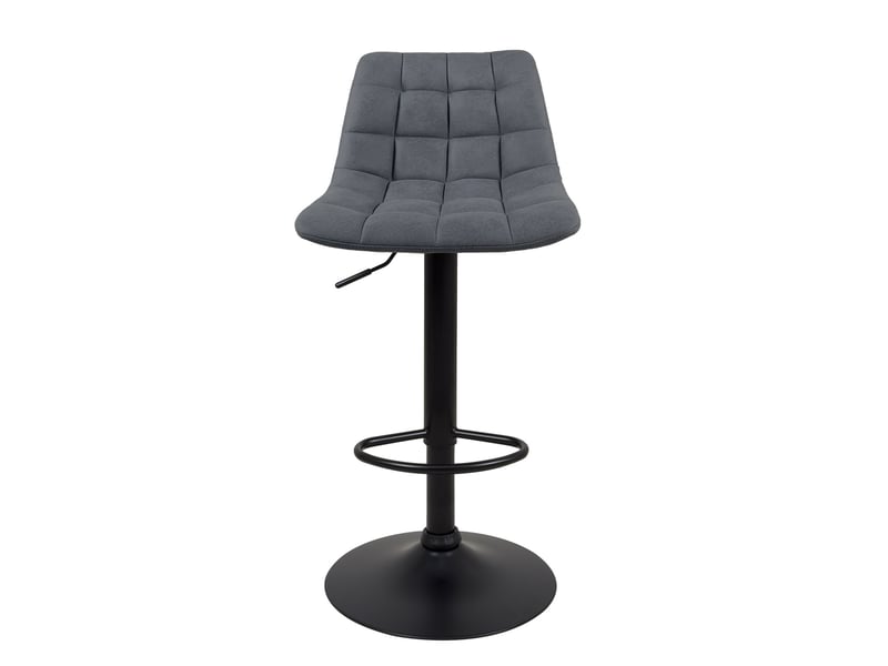  Lot de 2 tabourets de bar réglables pivotants sid en velours matelassé noir et gris avec dossier  - Conforama B