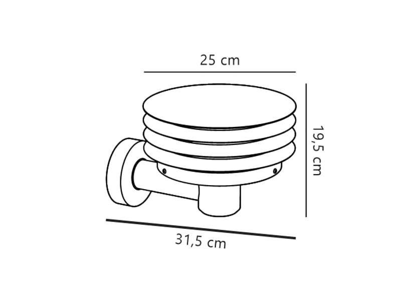  Applique murale extérieur adapté aux zones côtières, cirella 25 en métal noir, ip54, nordlux 2618101203 - Conforama E