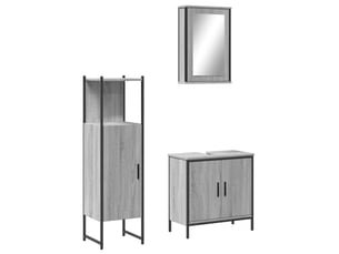 Ensemble de meubles de salle de bain 3 pcs sonoma gris cf63824