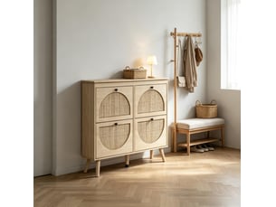Meuble à chaussures 20 paire(s) <strong>WISHDOR</strong> <strong></strong> coloris naturel