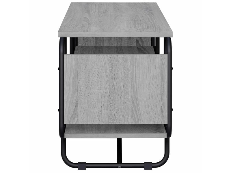  Meuble tv - banc tv - meuble de rangement 140 x 36 x 45 cm sonoma gris bois d'ingénierie  - Conforama C
