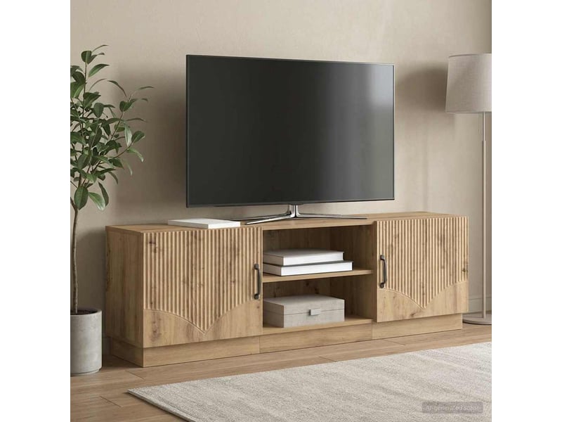  Meuble tv - banc tv - meuble de rangement 150 x 31 x 47 cm chêne artisanal bois d'ingénierie  - Conforama D