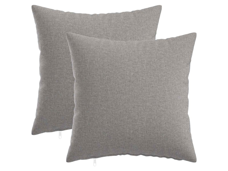  Lot de 2 coussins avec oreiller, coussins décoratifs heerlen gris nuage tissu cf50234  - Conforama B