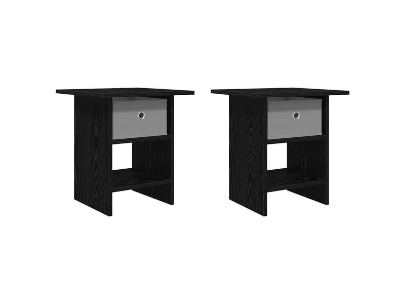  Table de chevet - cabinet de chevet - table de nuit 2 pièces chêne noir 41 x 40 x 45 cm  - Conforama A