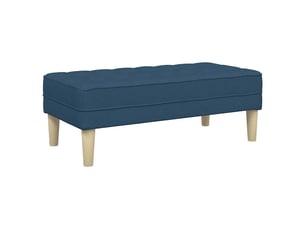 Banc chambre, banc de lit bleu 113x57x39 cm tissu
