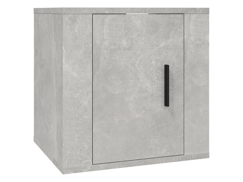  Meuble tv - banc tv - meuble de rangement mural gris béton 40x34,5x40 cm  - Conforama A