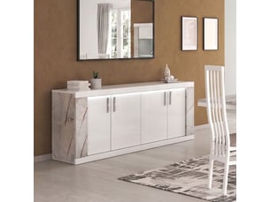 Buffet 4 porte(s)  0 tiroir(s) <strong>ALTOBUY</strong> <strong>NERVY</strong> - 190 cm coloris blanc 