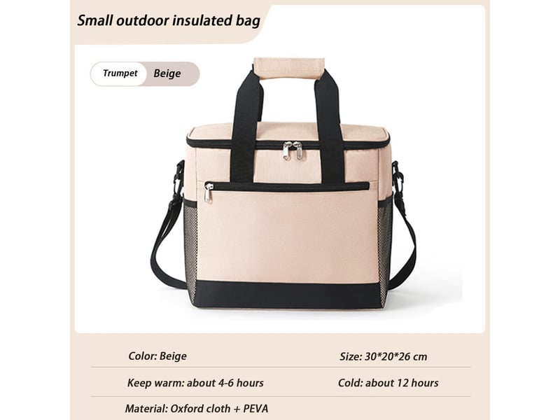  Sac glacière, sac de repas, sac isotherme, 17l grande capacité, avec bandoulière réglable, pliable, portable, étanche, pour pique nique, barbecue  - Conforama C