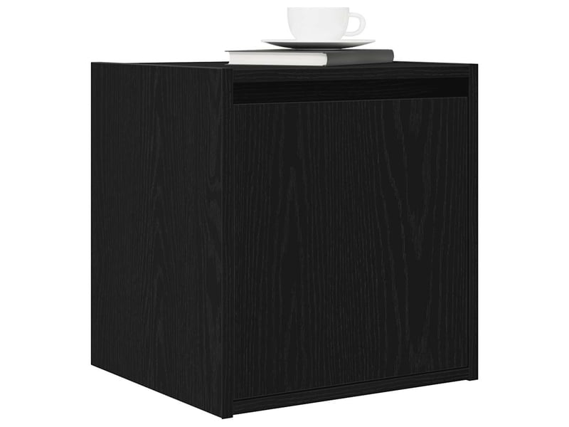  Table de chevet - cabinet de chevet - table de nuit murale noir 38x34x40 cm  - Conforama C