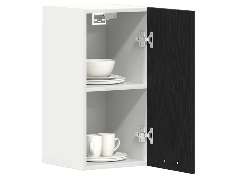  Meuble de rangement cuisine, armoire suspendue en chêne noir 30x31x60cm bois d'ingénierie  - Conforama D