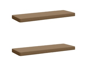 Lot de 2 coussins de banc, coussins d'assise vught 100 % polyester taupe cf58143