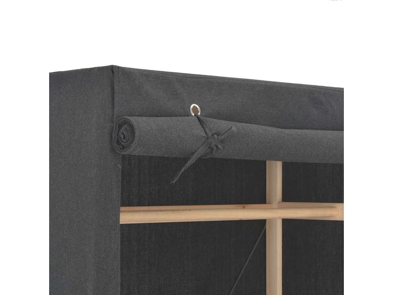  Garde-robe chambre, armoire de rangement gris 79x40x170 cm tissu  - Conforama D