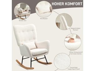 Fauteuil fixe  <strong></strong> Velours beige