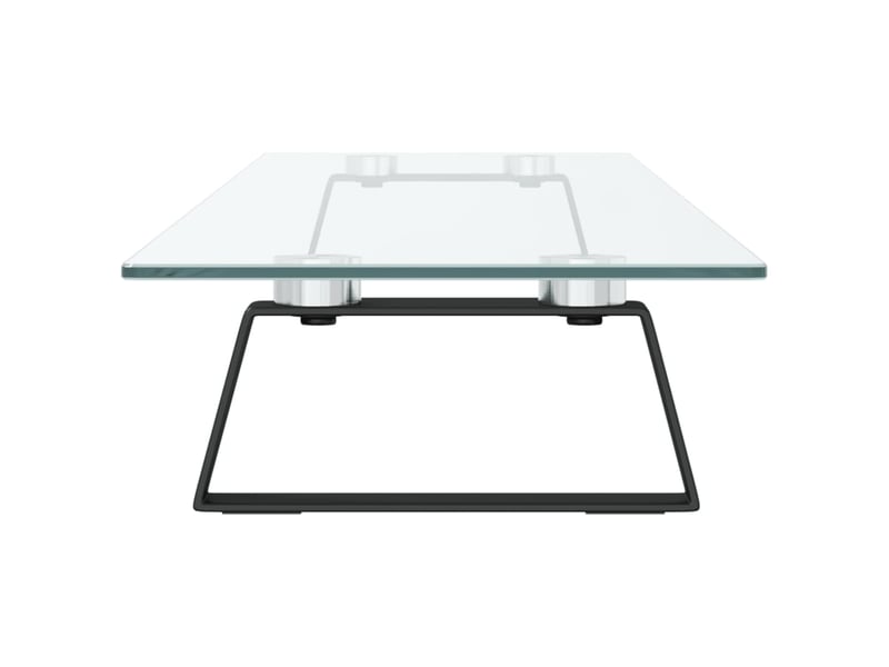  Support de moniteur table meuble bureau 100 x 20 x 8 cm verre trempé et métal noir 02_0044824  - Conforama C