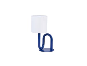Lampe de table wama en métal bleu