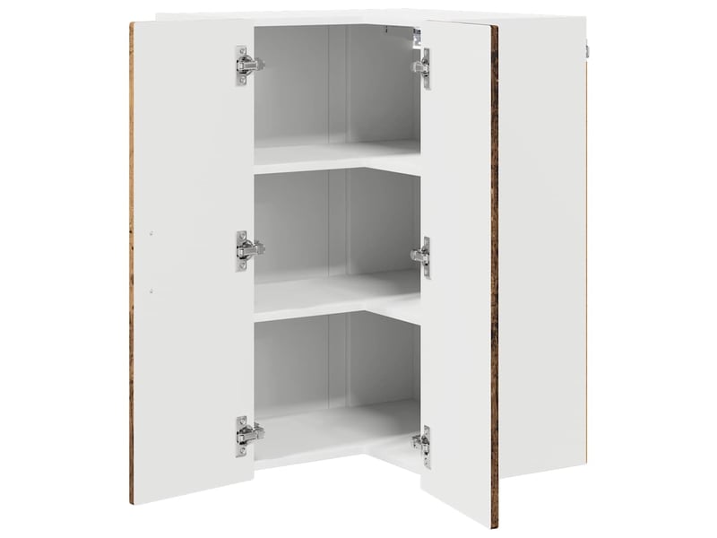  Meuble mural de cuisine, armoire d'angle cuisine porto bois ancien 57x57x80cm  - Conforama E