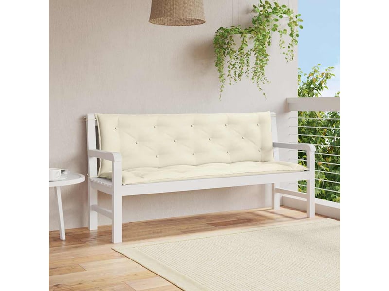  Coussin de banc de jardin, coussin d'assise blanc crème tissu oxford cf52667  - Conforama B
