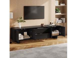 Meuble tv coloris noir 180 cm <strong>TCQPZ</strong> <strong></strong>