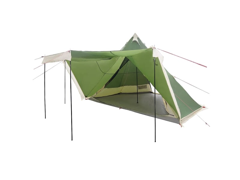  Tente de camping, tente familiale tipi 8 personnes vert imperméable shl19157  - Conforama C