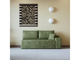 Canapé droit fixe <strong></strong> <strong></strong> 2 places Velours côtelé vert