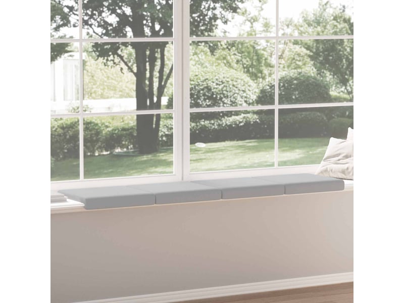  Lot de 4 coussins de banc, coussins d'assise, coussins pour chaisecanapé velours texturé gris clair cf52622  - Conforama D