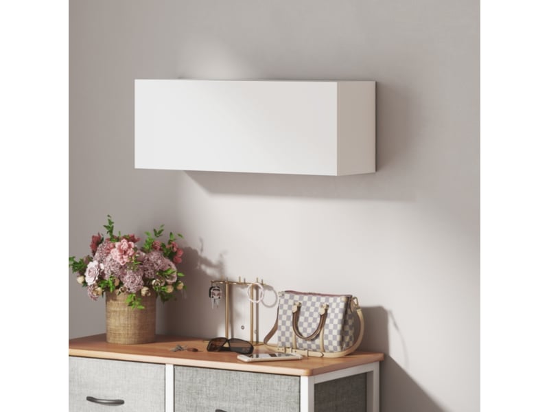  Meuble de salle de bains mural à porte relevable 80 cm evryae  - Conforama D