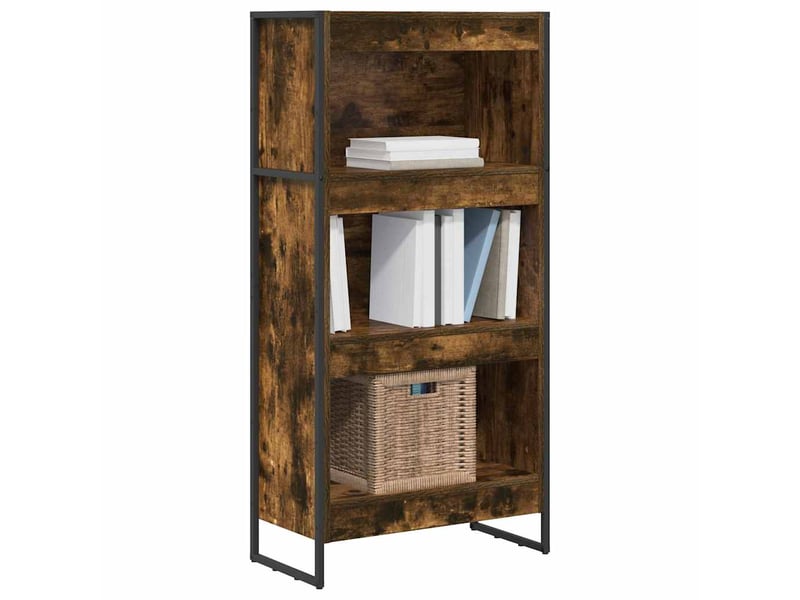 Bibliothèque, armoire à livres 60 x 30 x 121 cm bois d'ingénierie chêne fumé - Conforama C