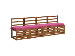 Coussin de banc, coussin d'assise, coussin pour chaisecanapé 1 pièce vught 100 % polyester rose cf52142