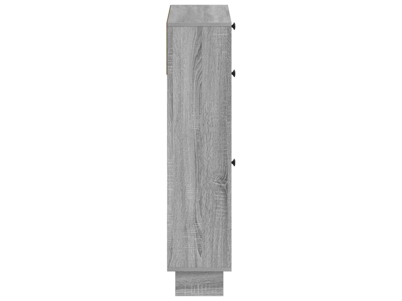  Meuble à chaussures, armoire à chaussures ede 78x24x103 cm bois d'ingénierie shl522  - Conforama E
