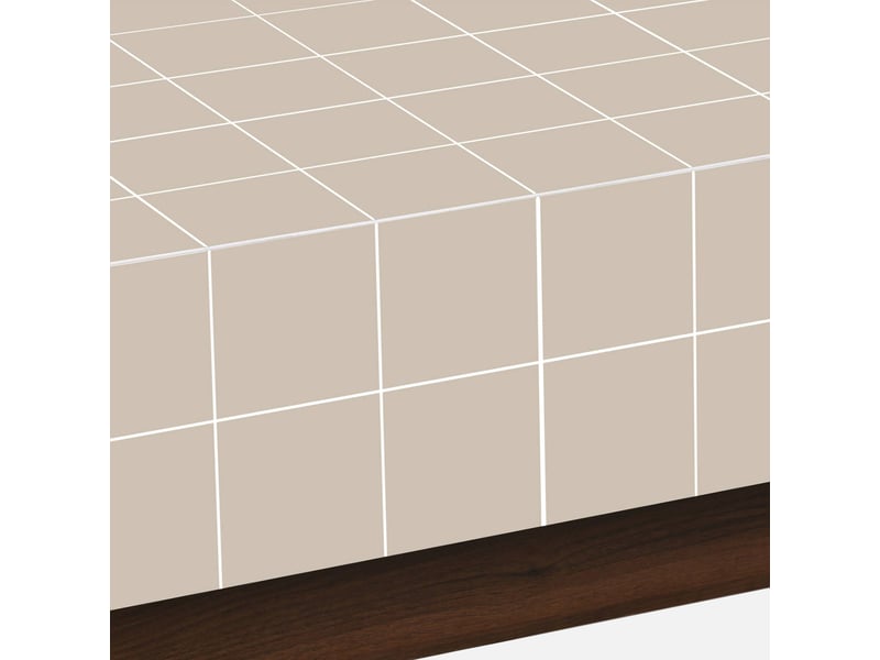  Table basse imitation carreaux de ciment 120cm beige - grid  - Conforama E