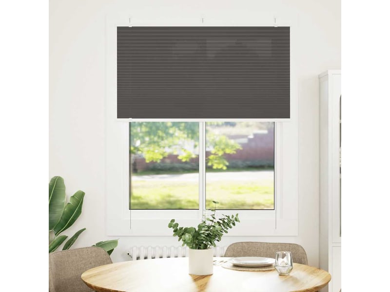 Store plissé, store de fenêtre noir 105x150 cm largeur du tissu 104,4cm polyester cf46920 - Conforama A