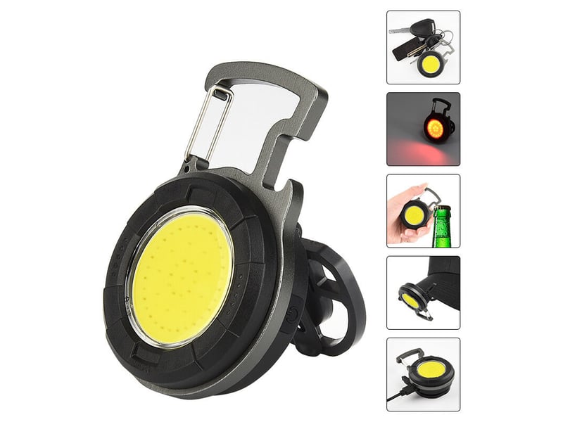  Cob multi-fonction mini porte-clés lumière travail lumière voiture réparation lumière ménage lampe de poche d'urgence 7.552.5cm  - Conforama E