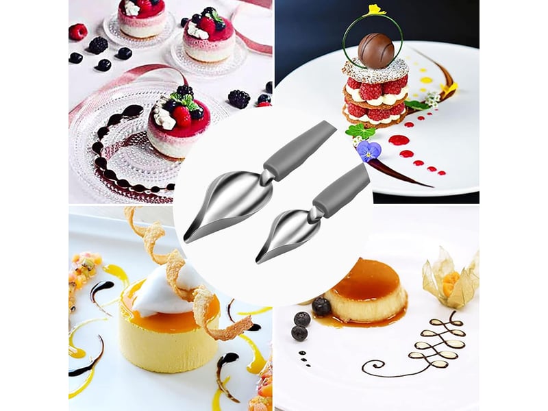  Cuillères décoratives stylo,cuillère à dessin de cuisine,cuillère à chocolat gâteau en acier inoxy,cuillère décorative,cuillères à crayons  - Conforama E