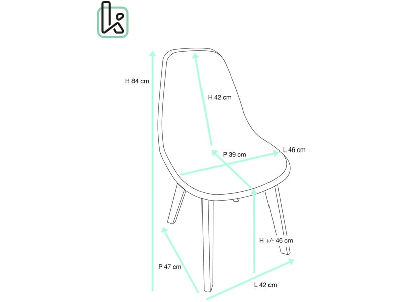  Lot de 2 chaises de cuisine scandinaves nao blanches avec pieds hêtre clair  - Conforama D