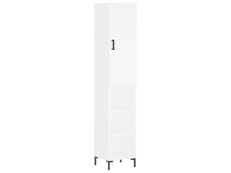  Buffet haut - bahut - meuble de rangement blanc 34,5x34x180 cm bois d'ingénierie  - Conforama A