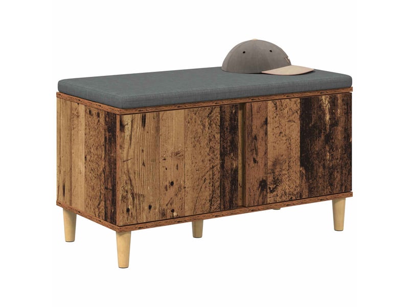  Banc d'entrée, banc interieur avec coussin bois ancien 80x38x46 cm shl1774  - Conforama C