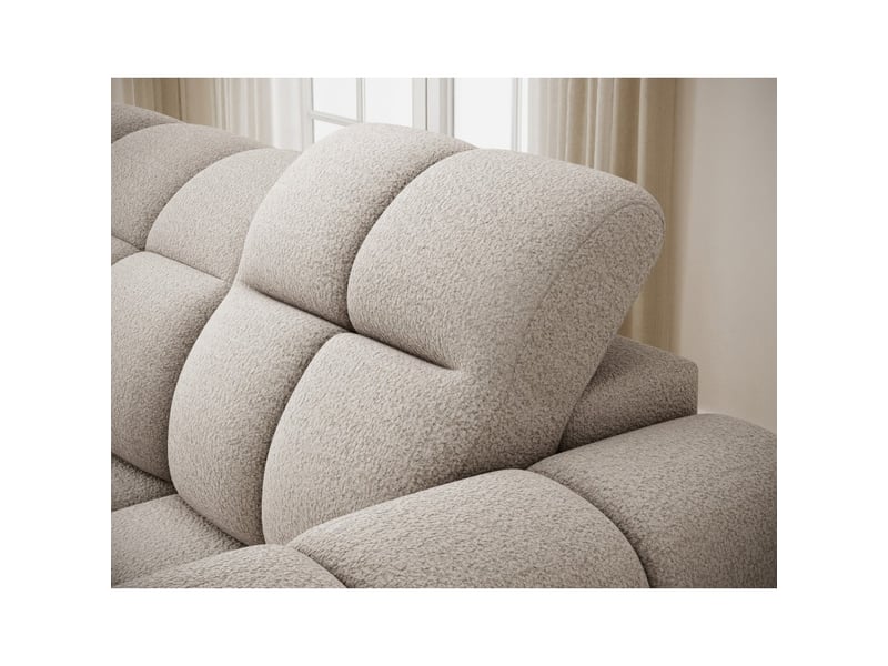 Canapé d'angle électrique fanoti 3 places beige – angle gauche - Conforama D
