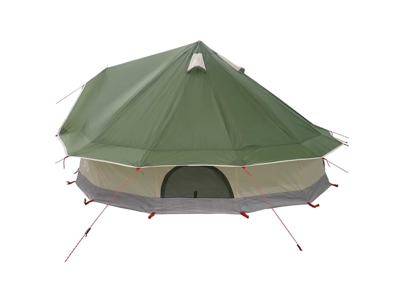  Tente tipi, tente de camping 18 personne vert polyester et acier  - Conforama E