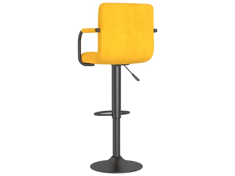  Tabouret de bar, chaise de bar jaune moutarde velours shl98647  - Conforama E
