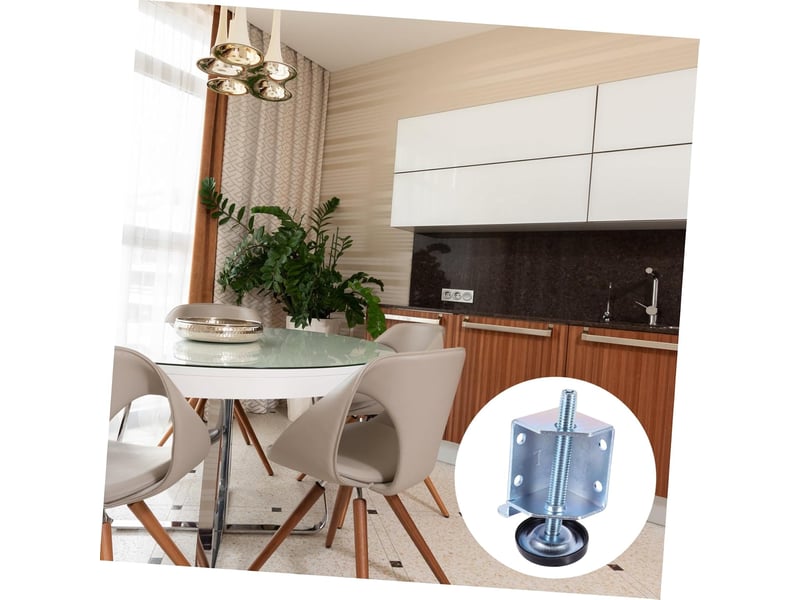  4pièces nivellement robustes pour meubles réglables pour armoire table et étagère  - Conforama D