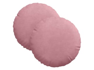 Lot de 2 coussins de siège, coussins décoratifs velours rose ø30 x 13 cm cf59912