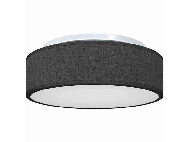  Lampe de plafond, plafonnier noir 38x38x13,5 cm tissu shl8206  - Conforama A
